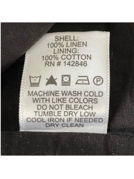 RHODE Chantelle Linen Dress Resortwear Bapu Bazaar Black Asymmetrical - Picture 11 of 11